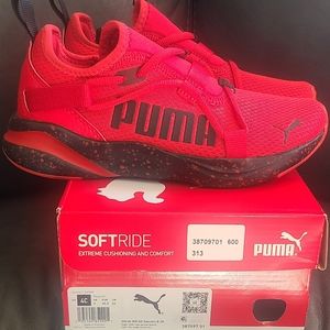 Boys size 4 Red Puma Sneakers
